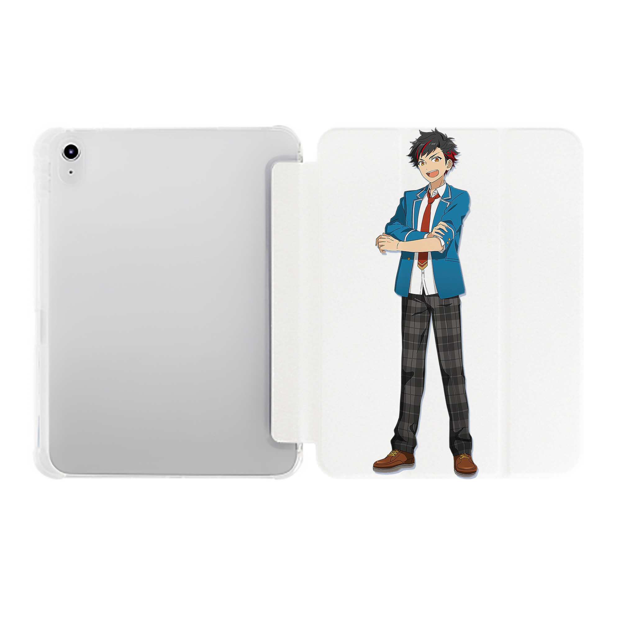 （画像用） あんさんぶるスターズ! Ensemble Stars IPad ケース ペン収納付き 三つ折りスタンド PUレザー×シリコン 対応機種9.5/10.5/10.9インチ